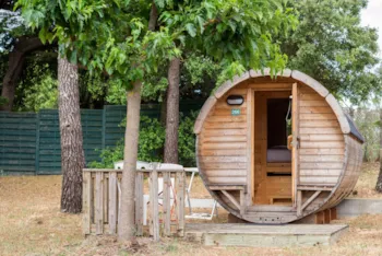 Mietunterkunft - Barrel 1 Schlafzimmer - Camping Les Sables Vignier Plage