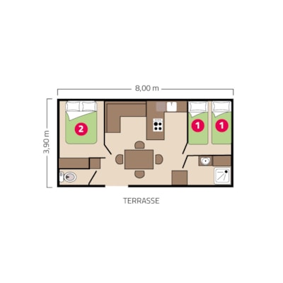 Atlantique Eco mobile home - 30m² - 2 bedrooms for — 3