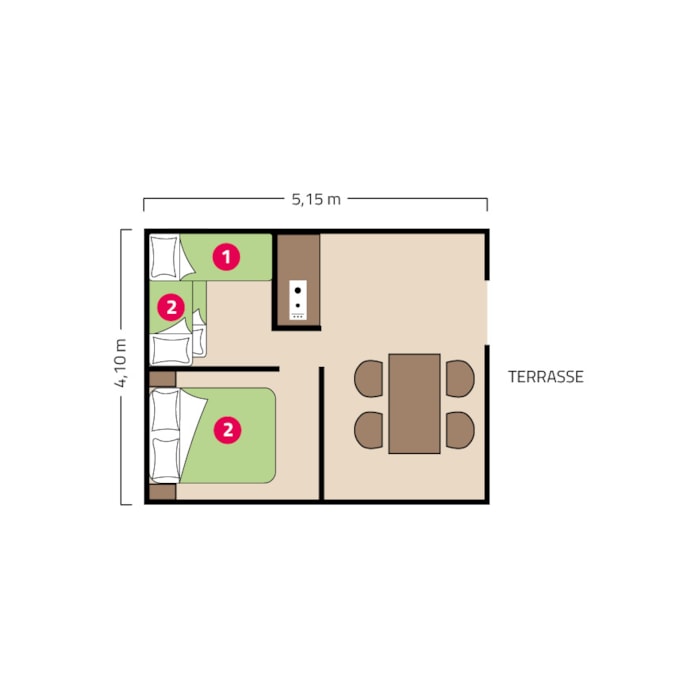 Mobil-Home Tithome - 21M² - 2 Chambres