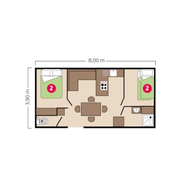 Ocean Eco mobile home - 30m² - 2 bedrooms — 3