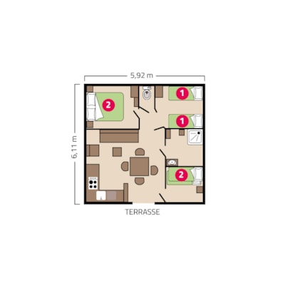 Chalet Grand Large - 35m² - 3 bedrooms — 3