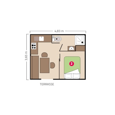 Venus mobile home - 21 m² - 1 bedroom — 3