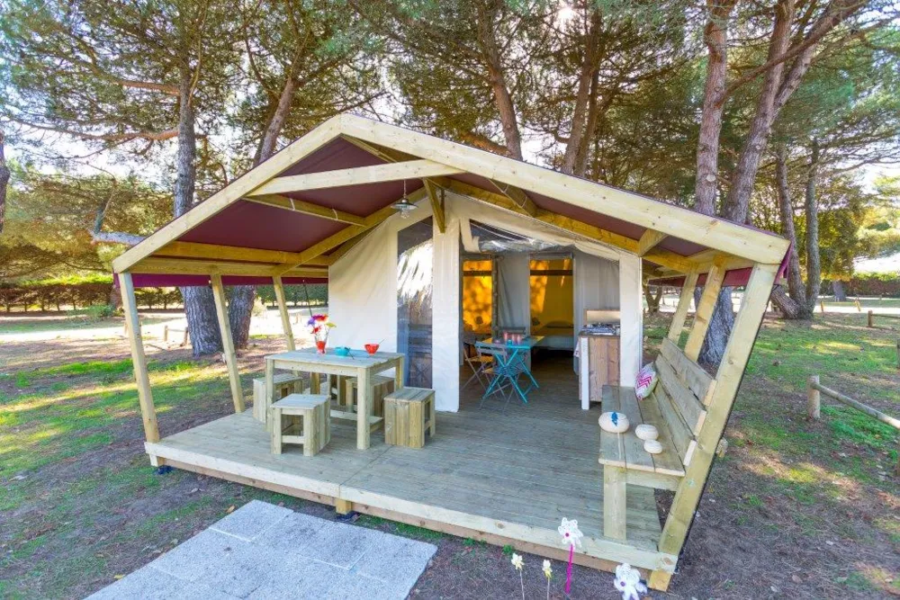 Accommodation - Natura Tent - 22M² - 2 Bedrooms. - Camping La Corniche***