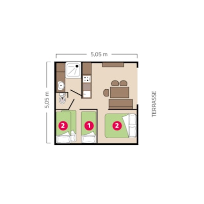 Palma 5 - mobile home 2 bedrooms - 25 m² — 3