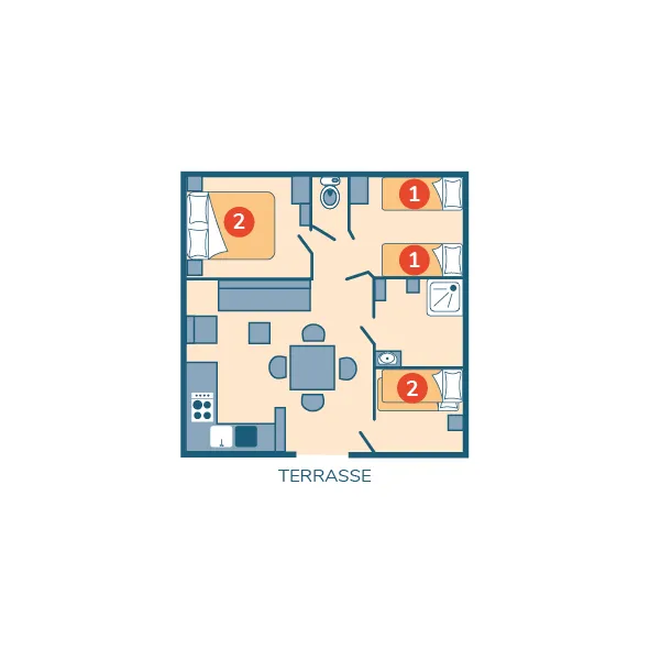 Chalet Grand Large - 35M² - 3 Chambres