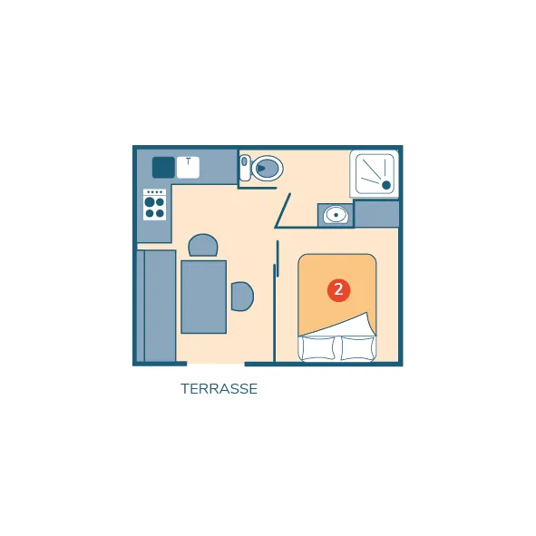 Mobil-Home Vénus - 21 M²- 1 Chambre