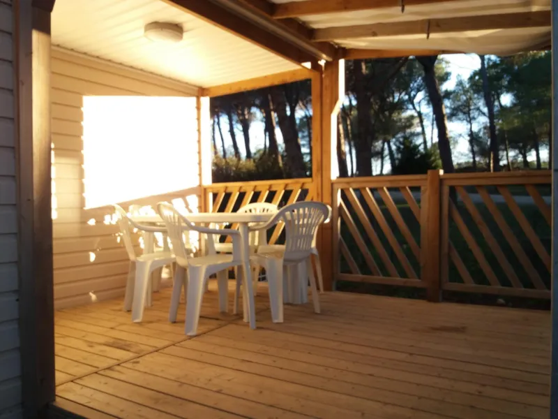 Mobil Home Méditerranée 32M² - 2 Chambres + Climatisation + Tv + Terrasse Couverte