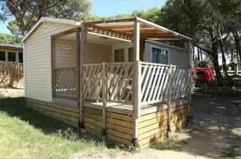 Mietunterkunft - Mobilheim Méditerranée 32M² - 2 Schlafzimmer + Klimaanlage + Tv + Überdachte Terrasse - Ushuaïa Villages Camping Figurotta