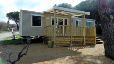 Mobile-home Prestige 40m² - 3 bedrooms + air-conditioning +TV + sheltered terrace — 4