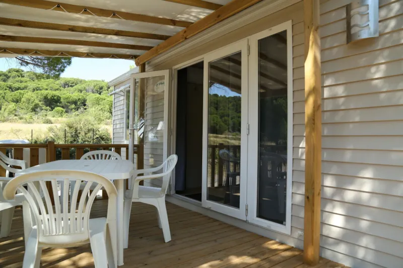 Mobil Home Prestige 40M² - 3 Chambres + Climatisation + Tv + Terrasse Couverte