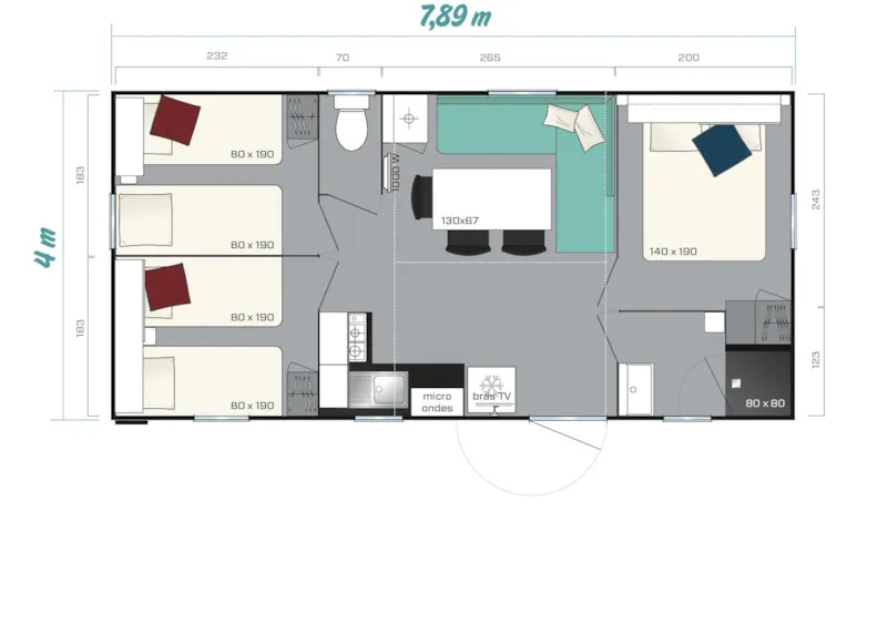 Mobilhome Titania 3 Chambres