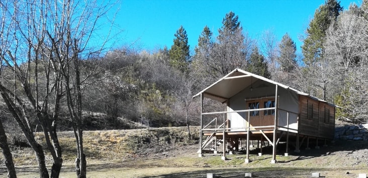 Cabin Lodge op Stelten 34m² 2 slaapkamers inclusief een 10m² terras