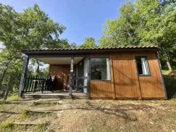 Location - Chalet En Bois - 2 Chambres + Terrasse - Camping Paradis Le Céou