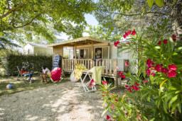 Location - Mobil Home 2 Chambres Riviera Confort - Climatisation - Flower Camping Le Saint Michelet