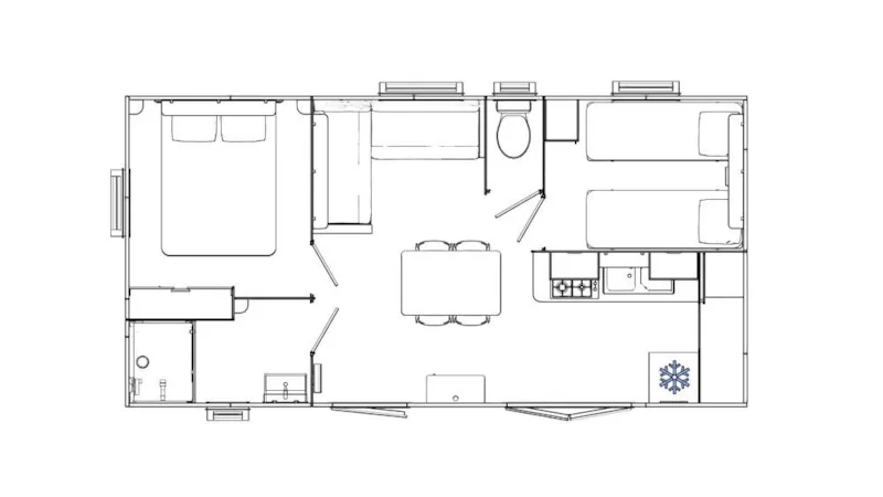 Mobil Home 4 Chambres Tribu Premium 66M² - Climatisation / Lave Vaisselle