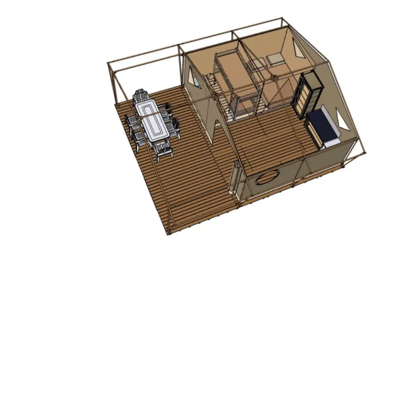 Bungalow Toilé Standard 2 Chambres Canada - Sans Sanitaires