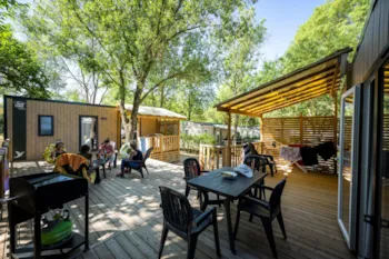 Huuraccommodatie(s) - Stacaravan 4 Slaapkamers Tribu Premium 66M² - Airconditioning / Vaatwasmachine - Flower Camping Le Saint Michelet