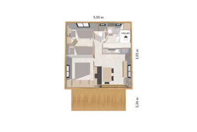 Chalet Moréa 25m² Premium - 2 bedrooms + covered terrace + airco - Pedestrian area — 8