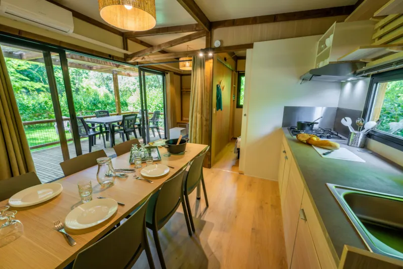 Chalet Colombia 30M² Premium - 2 Ch + Terrasse Couverte + Clim + Lv + Plancha Quartier Piéton