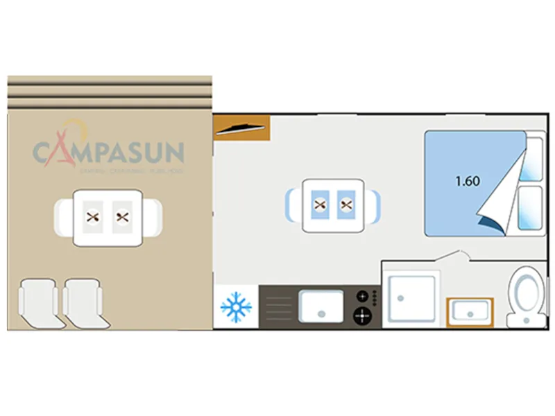 Mobil Home Key West - 20M² - 1 Chambre