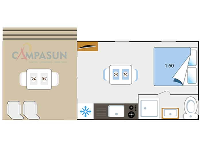 Mobil Home Key West - 20M² - 1 Chambre