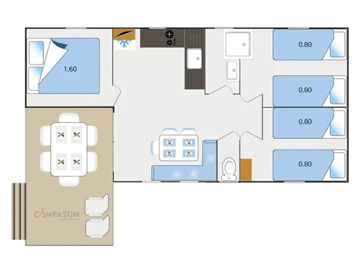 Mobile Home Lavande - 28M² - 3 Chambres