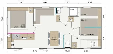 Mobil Home Eucalyptus 3 Chambres