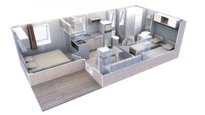 Mobilhome VIP Confort EVO - 29m²- Sea view and Jacuzzi — 2