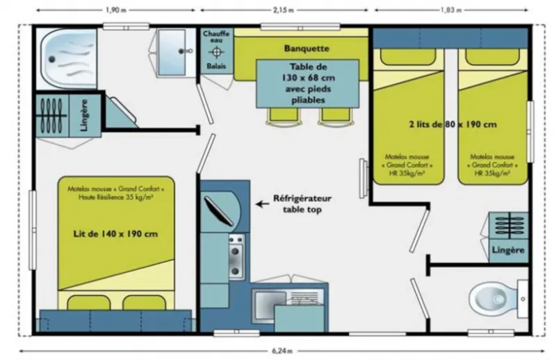 Super  Venus   Confort  Climatisée   2 Chambres