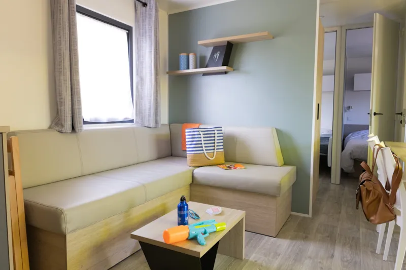 Mobil-Home Privilège 4 Chambres Avec Terrasse En Bois Semi Couverte