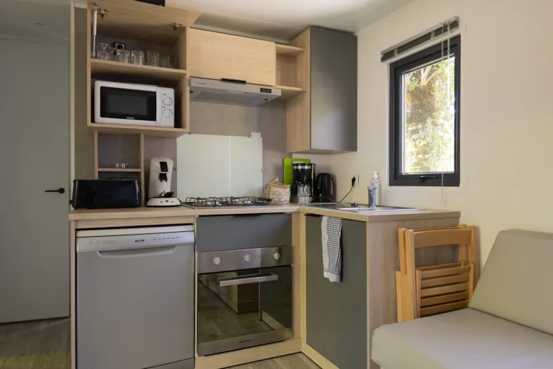 Mobil-Home Privilège 4 Chambres Avec Terrasse En Bois Semi Couverte