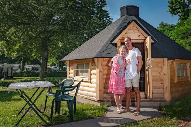 Hut in de bergen Lappland Kota