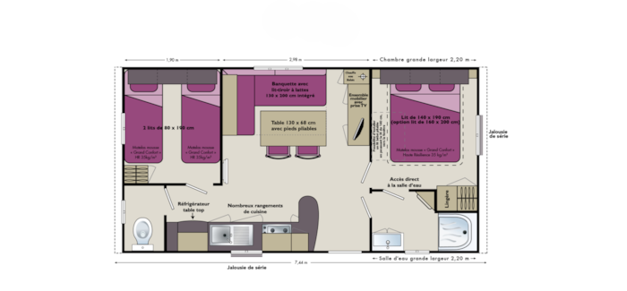 Mobil Home Confort Compact - 2 Chambres