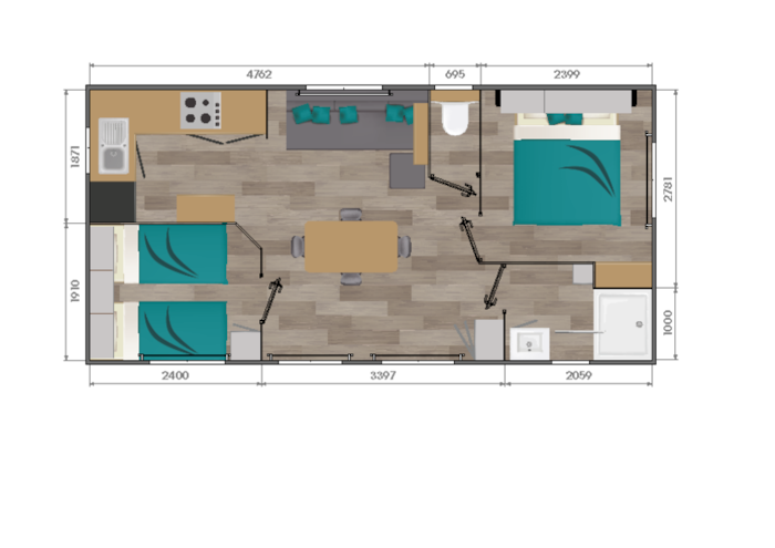 Mobil Home Confort Xl Spa - 2 Chambres