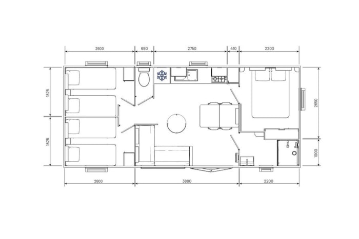 Mobil Home Confort - 3 Chambres