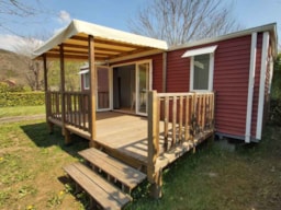 Location - Mobil Home  Albizia - 30M² - 2 Chambres - Camping Le Port de Lacombe