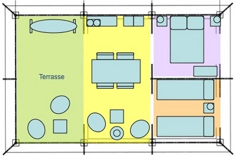 Freeflower Standard 37M² 2 Chambres + Terrasse Couverte 13 M² (Sans Sanitaires)