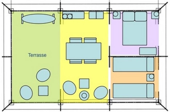 Freeflower Standard 37M² 2 Chambres + Terrasse Couverte 13 M² (Sans Sanitaires)