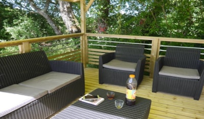 Mobile-home Confort  30 m² (3 bedrooms)  + Clim + Half-covered terrace 10m²