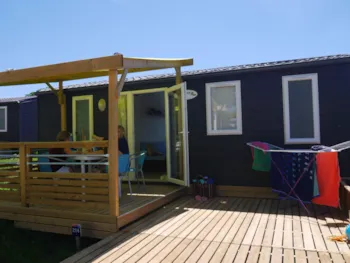 Mietunterkunft - Mobilheim Confort 26M² (2 Zimmer) + Clim + Terrasse 10M² - Flower Camping Le Lac aux Oiseaux