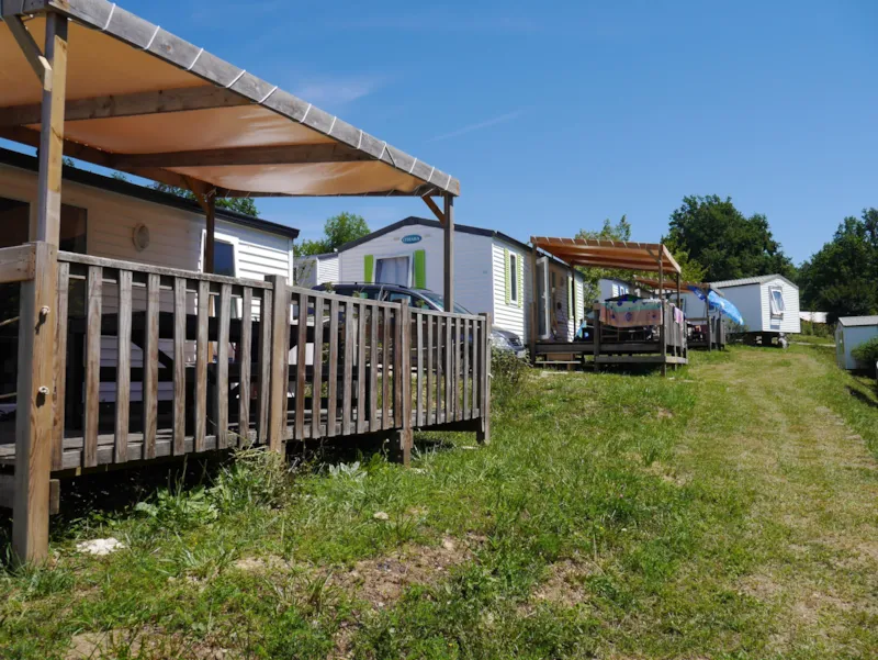 Mobil-Home Confort 29 M² (2 Chambres) + Clim + Terrasse Semi-Couverte 12M²