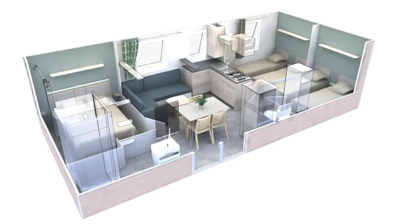 Homeflower Premium Plus Avec Tv, Lave-Vaisselle Et Climatisation 31 M² (3 Chambres)