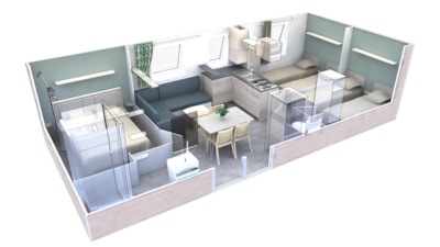 Mobile-home Homeflower PREMIUM Plus 31 m² 3 bedrooms