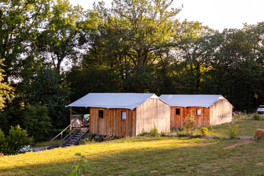 Location - Cabanes Lodges Sur Pilotis Confort 33M² (2 Ch) + Lave-Vaisselle + Terrasse Couverte - Flower Camping Lac aux Oiseaux