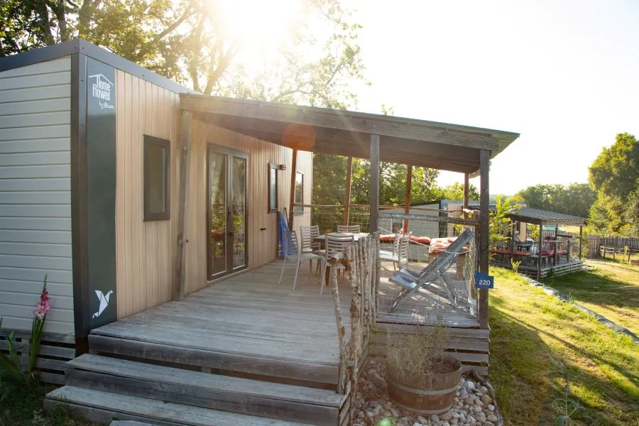 Location - Homeflower Premium Plus Avec Tv, Lave-Vaisselle Et Climatisation 31 M² (3 Chambres) - Flower Camping Le Lac aux Oiseaux