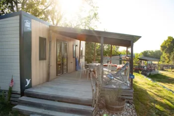 Mietunterkunft - Mobilheim Homeflower Premium Plus 31 M² 3 Zimmer - Flower Camping Le Lac aux Oiseaux