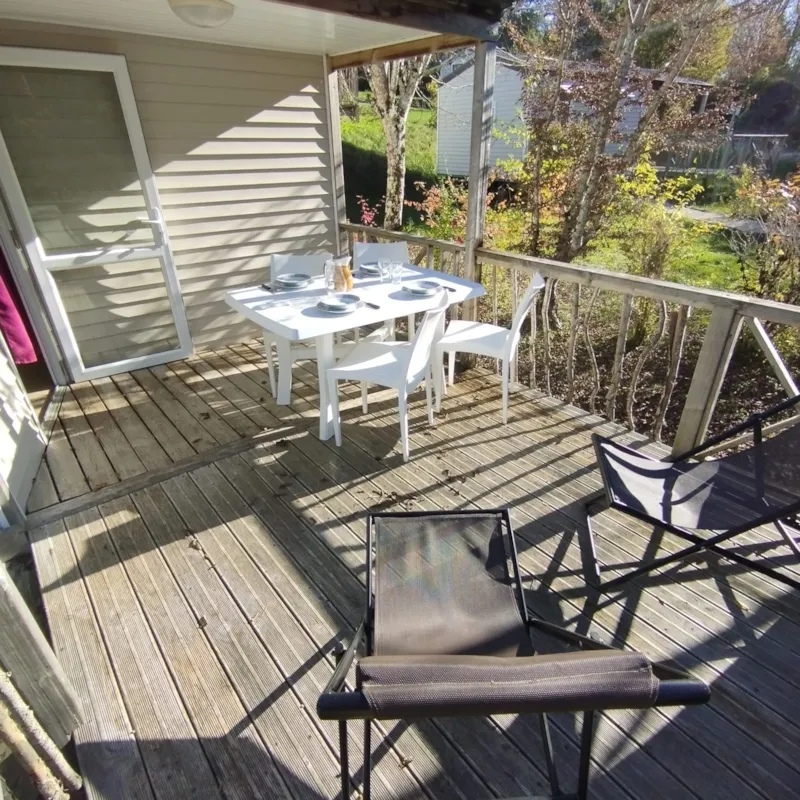 Mobil-Home Confort 22,5M² (2 Chambres) + Clim + Terrasse Semi-Couverte 10M²