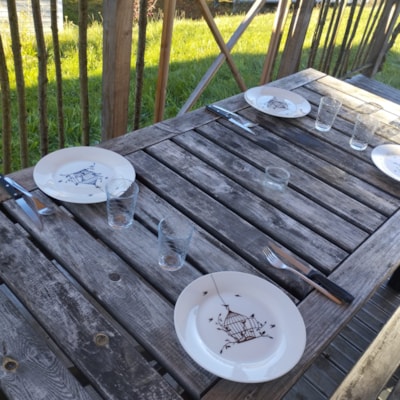 Mobile-home Confort 29 m² (2 bedrooms) + Clim + Half-covered terrace 12m²