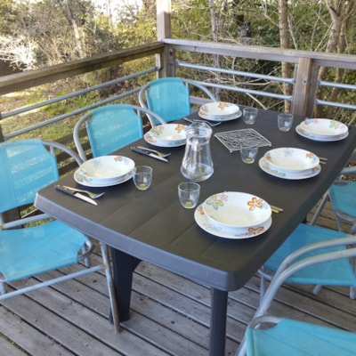 Mobile-home Confort  30 m² (3 bedrooms)  + Clim + Half-covered terrace 10m²