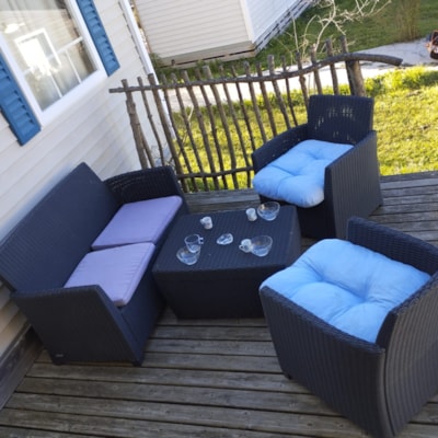 Mobile-home Confort  30 m² (3 bedrooms)  + Clim + Half-covered terrace 10m²
